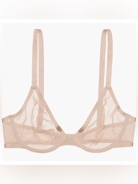 CUUP The Plunge Mesh Sheer Bra 34C